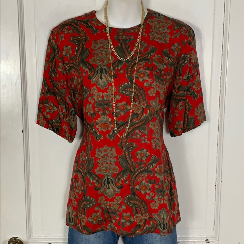 Evan Picone Buttoned Back Blouse